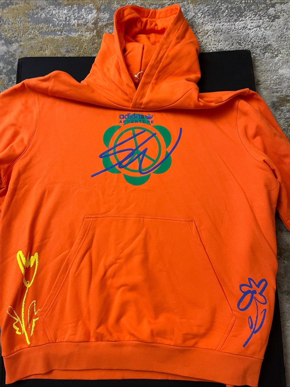 Adidas x Sean Wotherspoon men’s superturf Orange Hoodie 2XL